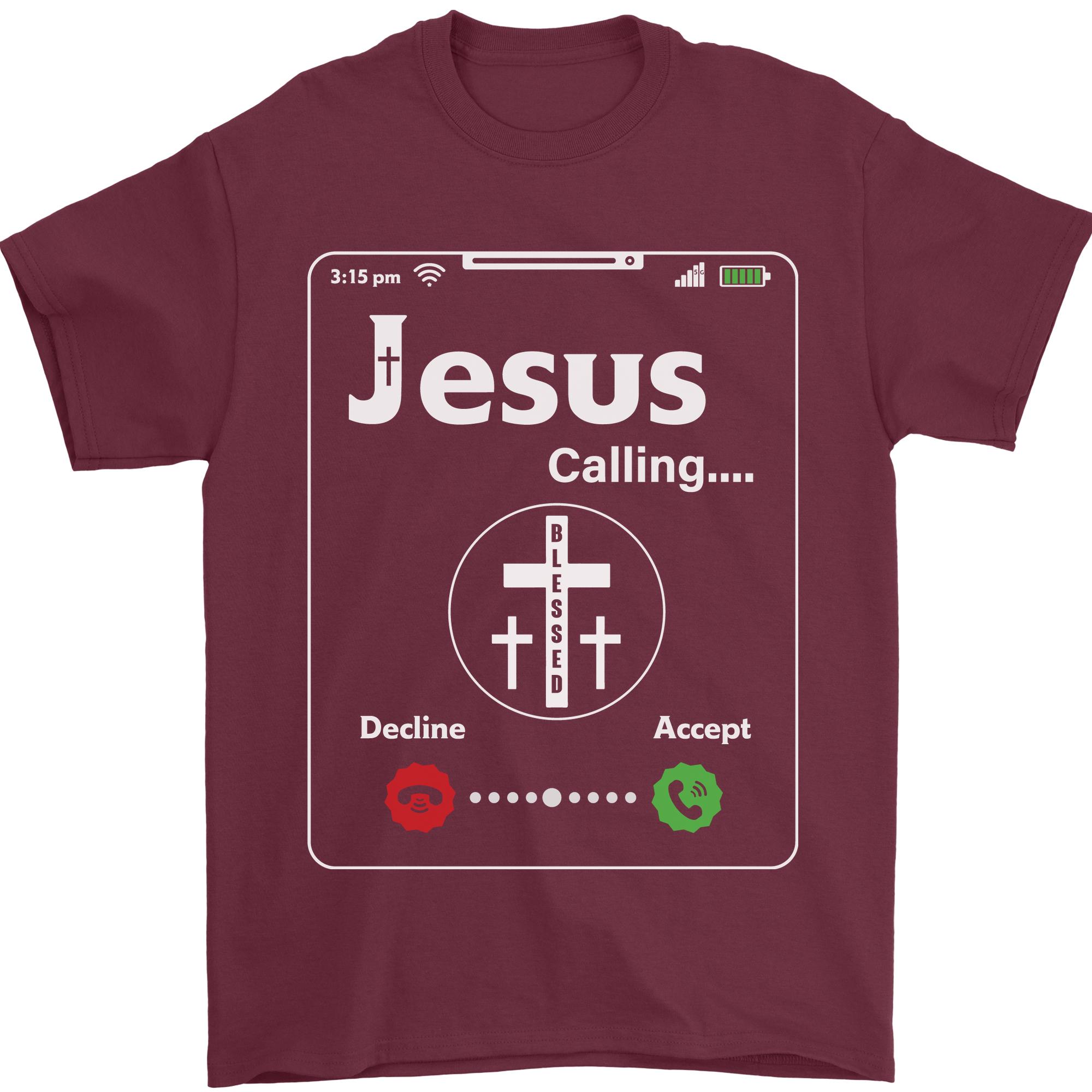 Jesus is Calling Christian Christianity Unisexs TShirt 100 Cotton S