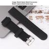 20mm Watch Band Silicone Pin Buckle Sports Tire Grain Watch Strap AccessoryBlack
