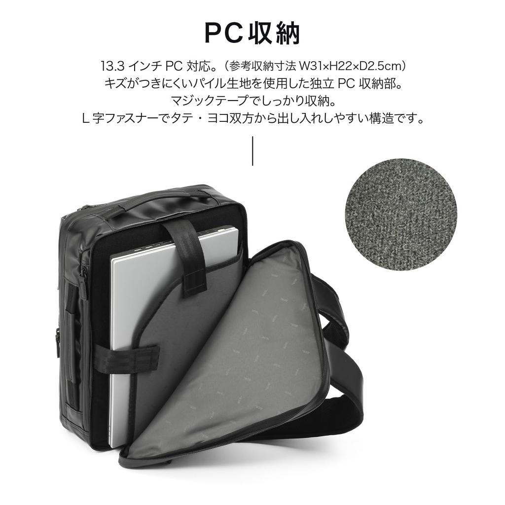 Ace Gene Gadgetable WR2 Business Backpack, A4 Size, 13.3-inch PC Storage, 11L Capacity, No. 68661