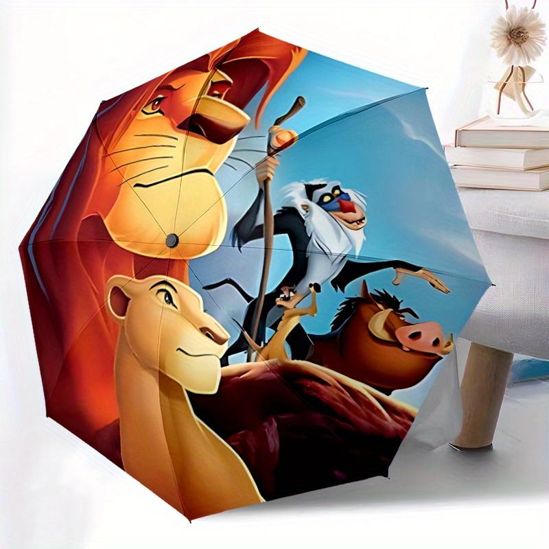 1pc Lion King Automatic Folding Umbrella, 8-Rib Portable & Foldable Design, All-Season Use, Highqualityy0722002