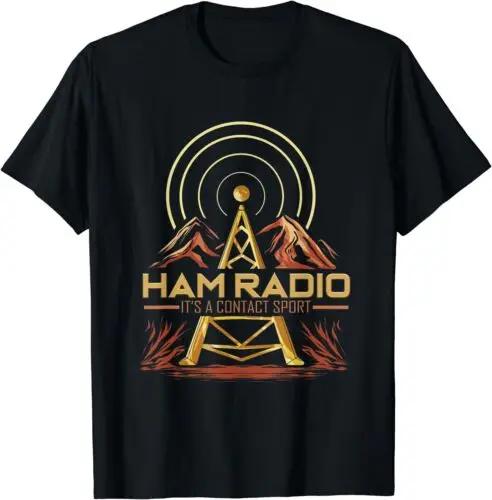 Ham Radio Its A Contact Sport Graphic Tee Unisexs Breathable Cotton Short Sleeve TShirt S