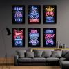 Mode Retro Spielzimmer Neon Poster und Drucke Moderne Leinwand Malerei Wand Kunst Bild für Gamer Junge Schlafzimmer Dekoration