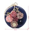 Women Chic Evening Bag Round Flower Dinner Party Wedding Clutch Shoulder Handbag MIT