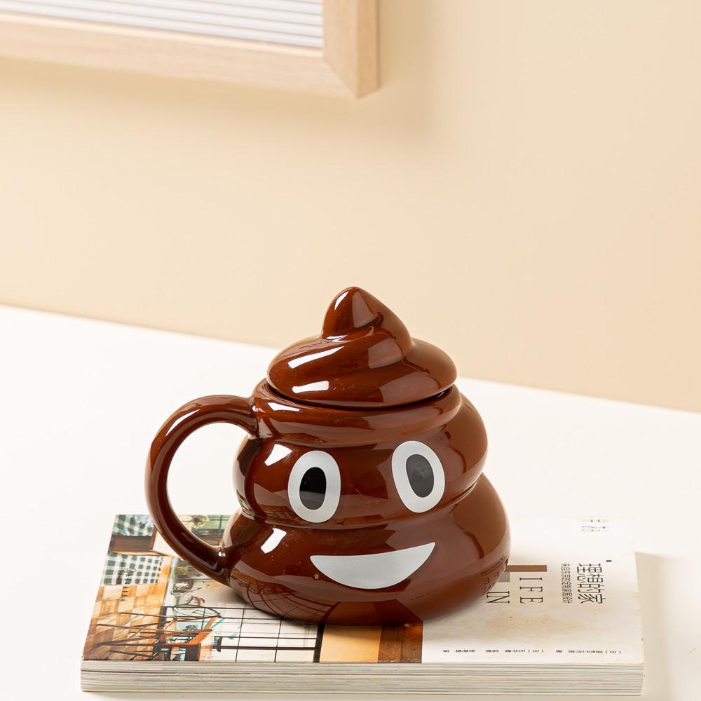 Creative funny poo mug Baba ceramic water cup design sense niche cute spoof personalized office cup