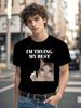 Funny "I'm Trying My Best" Crying Cat Meme T-shirt for Men & Women - Plus Size
