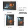 5D Diamond Art Painting Kit Spooky Pumpkin Scene Full Drill Rhinestone Canvas Creative Craft for Home Decoration