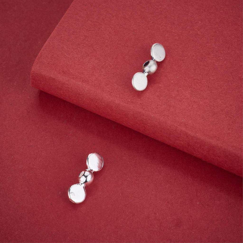 S925 Sterling Silver Irregular Round Spacer Beads for DIY Jewelry Making