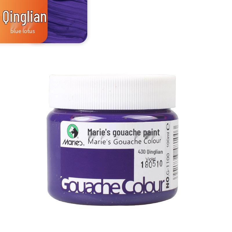 Mali Afwasbare Gouache Verf 100ml - Handgeschilderde Kleuren voor Kinderen en Studenten