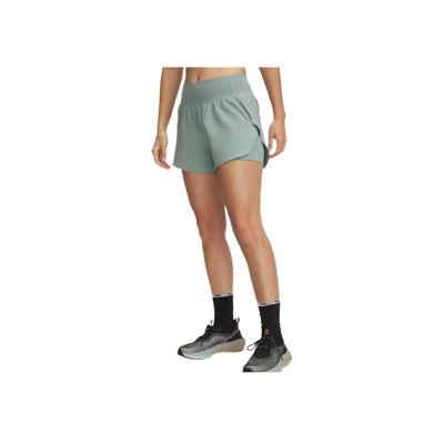 Vanish Storm Fashion Comfortable Trendy Simple Elastic Solid Color Two-In-One Sports Shorts Women Shorts Light-Green 1376936-348