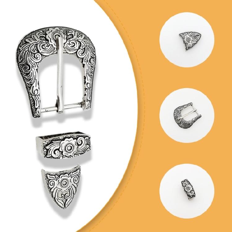 Engraved Flower Belt Buckle Teens Boy Men Belt Buckles for Pants Clothing Accessories Vintage Adult Waistband Buckle
