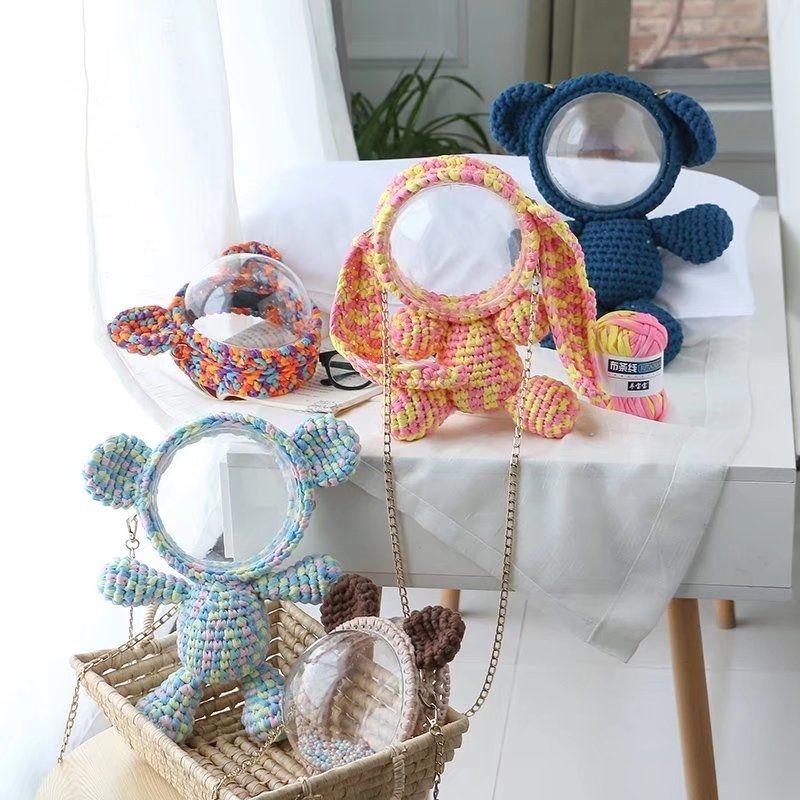 1 buc Fir tricotat pentru tricou Pentru geantă țesută Pălărie Papuci Suport de pahar Pătură Fir Poliester moale Fir croșetat Pânză moale Fir