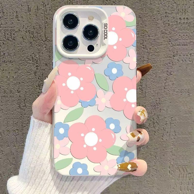 

Чохол для iPhone з квітами-малюнками для 13, 14, 15 Pro, 16 Pro Max та 17 - Креативний дизайн для дівчат iPhone 7 Plus/8 Plus