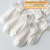 6 Pairs White Women's Socks Spring Summer Ankle Socks Preppy Style Cute Casual Short Socks for Women