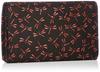 Indenya Business Card Case, 2501-21-008, Black Deer Leather with Red Lacquer, Dragonfly Pattern