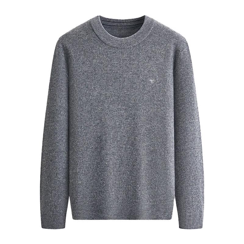 SEPTWOLVES Men's Cashmere Blend Round Neck Pullover Sweater