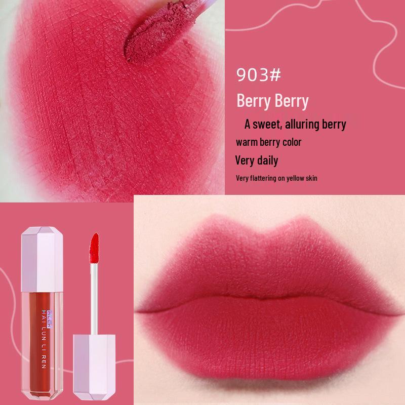 Pink Diamond Velvet Matte Lip Glaze - Feuchtigkeitsspendend, Aufhellend, Erfrischend, Langanhaltend, Nicht klebrig, Budgetfreundliche Lippenfarbe.