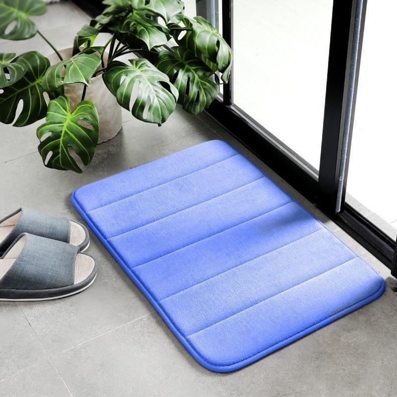 Water Absorption Bath Mat Bathroom Rug Coral Fleece Memory Foam Bathroom Mat Kitchen Door Floor Mat Carpet 40x60cm/40x120cm