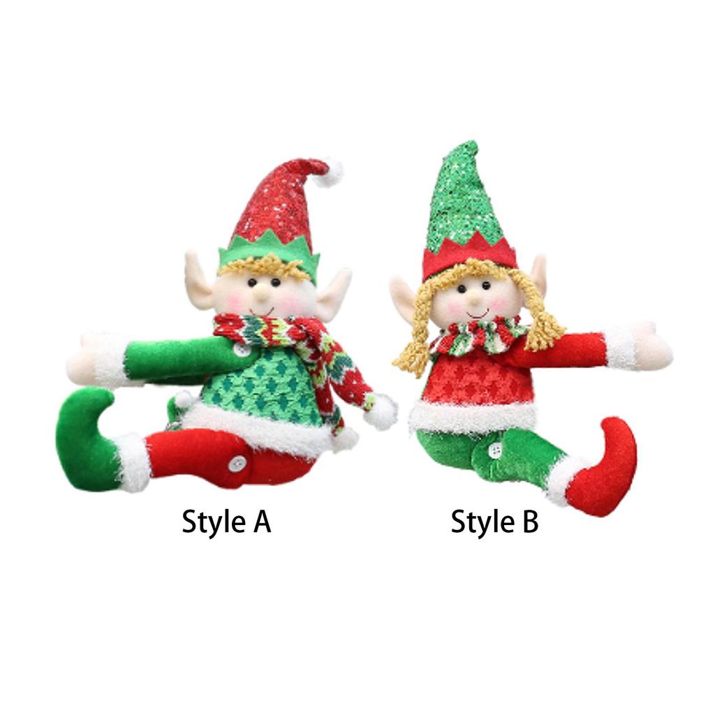 Christmas Stuffed Doll Toys Ornament for Fireplace Holiday Window Display