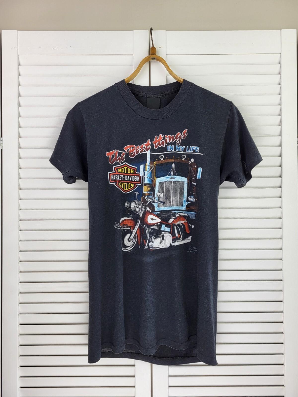Vintage 3D Emblem Harley Davidson T-Shirt, The Best Things In My Life XXL