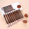 Dual-Ended Long Handle Eye Brush: Spiral Mascara, Angled Eyebrow Brush, Small Comb, Powder, and Eyeliner Functions