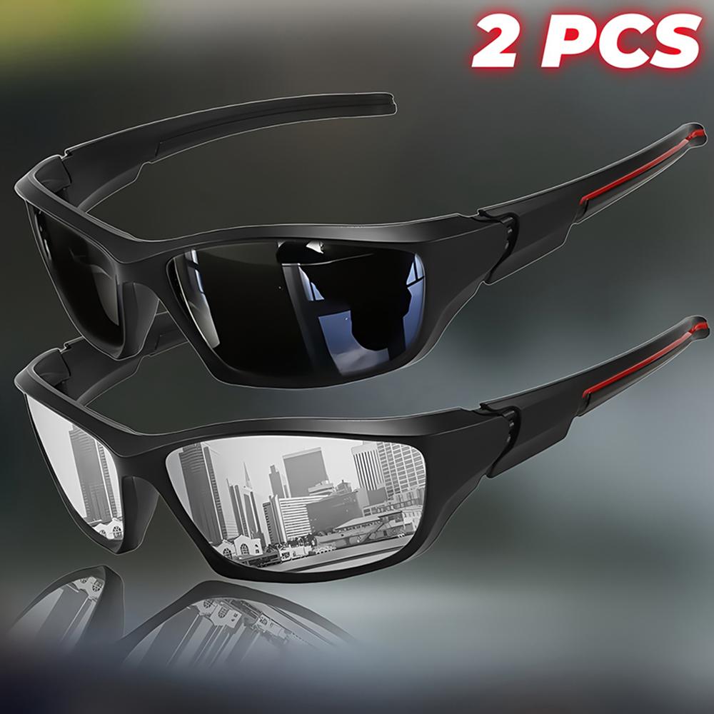 1-3PCS Polarized Black Glasses Night Vision Anti-Glare Goggles for Men Women UV400 Sunglasses for Driving Fishing Daytime