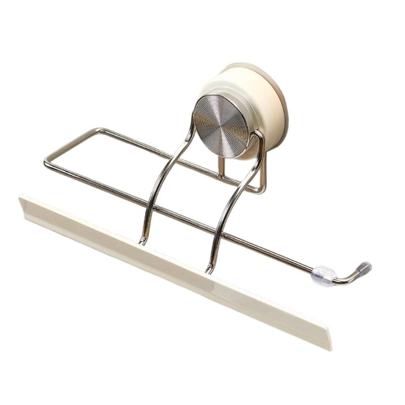 Suction-Mounted Paper Towel Dispenser, ABS and Metal Roll Rack for Horizontal Placement on a Wall or Cabinet Base