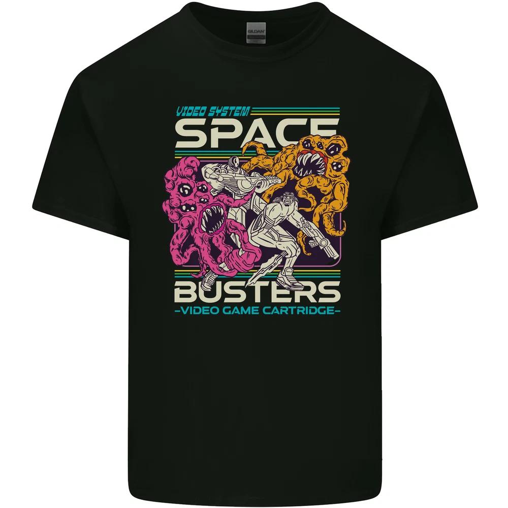 Retro Space Video Game Arcade Alien Unisexs Light Cotton TShirt S