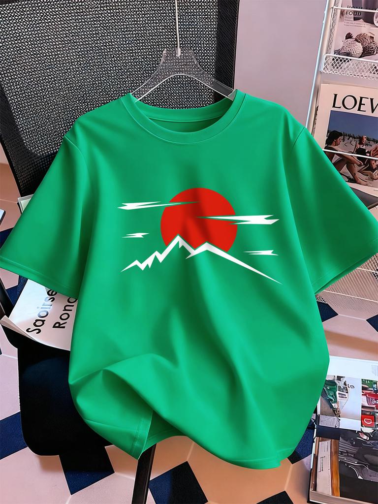 Japanese Harajuku Sun Prints Short Sleeve TShirts Women Cotton Summer Tee Shirts Soft Loose ONeck Tops Casual Womans Clothes