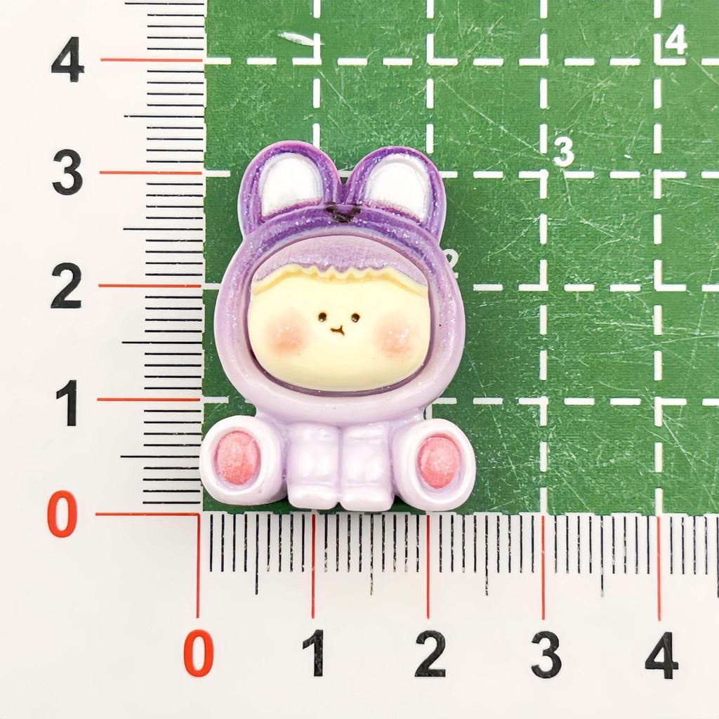 Cartoon Multicolor Glitter Animal Resin Accessories for DIY Jewelry, Keychains, Magnets, Hair Clips, and Ties