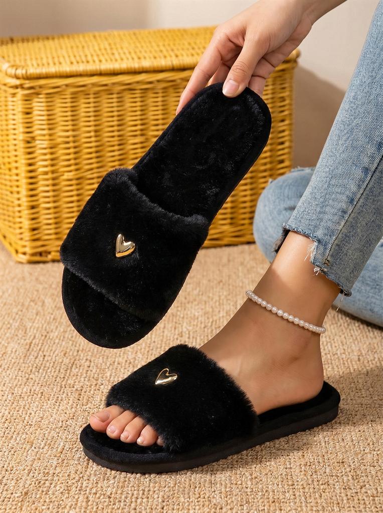 Women's Fuzzy Plush House Slippers Cozy Indoor Home Slippers for Bedroom and Everyday Wear