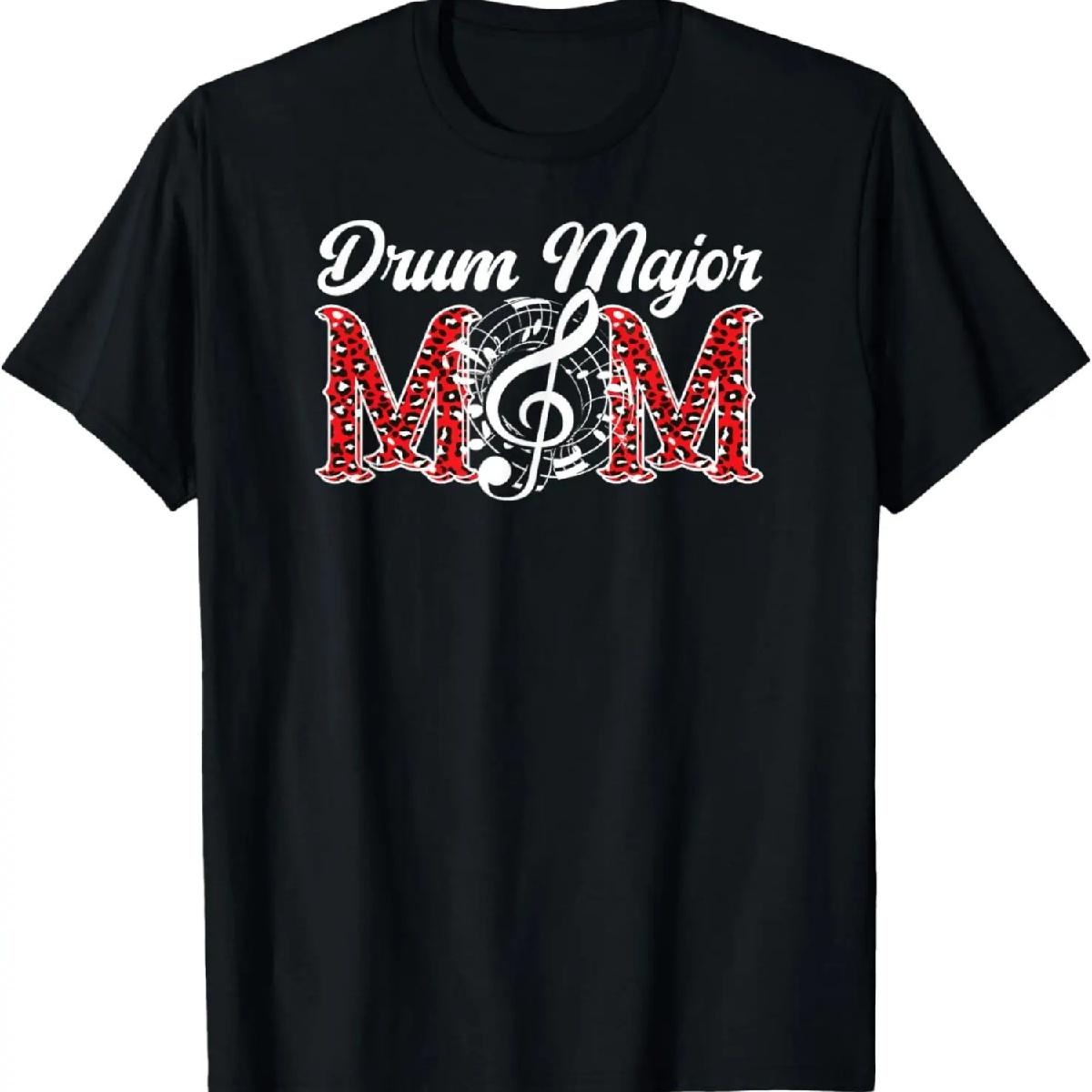 

Drum Major Mom Leopard Mom Of A Drum Major Mother T-Shirt XXXXXL чорний