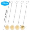 100pcs Metal Handle Wool Daubers Ball Shape Leather Dye Applicator Felt Ball Brush  Glue Application