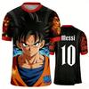 Adult Men's Dragon Ball Goku 3D Printed Football Jersey T-Shirt Kids Anime T-Shirt Special Football Jersey NO.10 Unisex