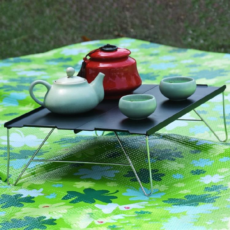 Kleiner Faltbarer Picknick Reise Camping Klappbarer Aluminiumtisch für Outdoor Wandern