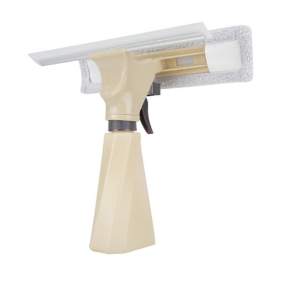 Glass Wiper Color Block Design 3-in-1 Spraying Cleaning Wiping Tool Ergonomic Handle Spray Window Cleaner