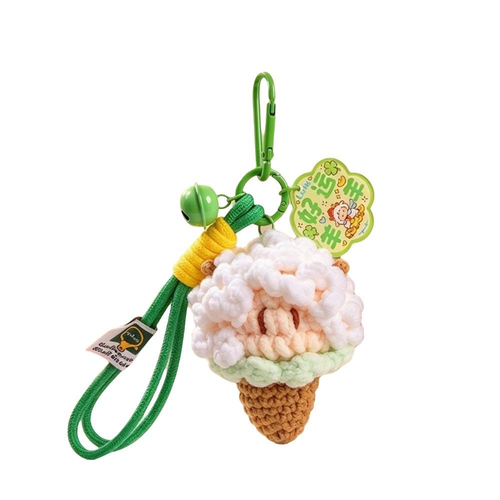 Cute Knitted Lamb Pendant Crochet Cartoon Sheep Doll Zodiac Sheep Gift Backpack Pendant  Bag Decor