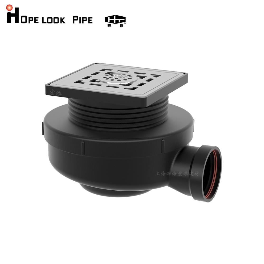 Modern Single-channel Flow Guide Drain Floor Best-selling Factory Outlet High Quality Install Bathroom (White,HDPE) белый