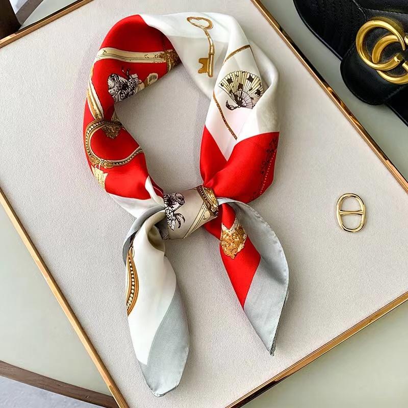 

Роскошный дизайн принт шелковый квадратный шарф женский мягкий атласный конский ободок шейный платок офисный хиджаб повязка на голову фуляр сумка ленты подарок one size