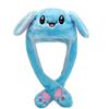 (Projector)Cute Embroidery Cartoon Warm Hat With Rabbit Ears And Cute Rabbit  Plush Hat
