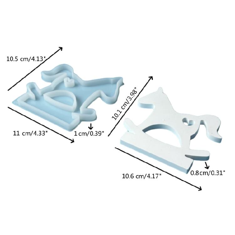 Hearts Horse Candlesticks Silicone Molds Cute Horse Candle Holder Resins Molds