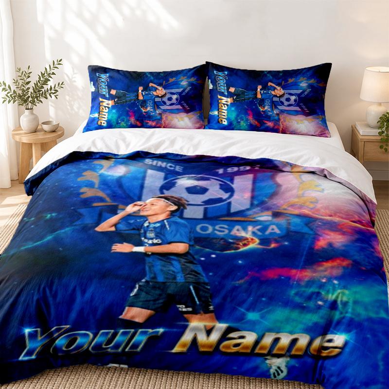 GAMBAOSAKA Custom Name 3pc set Perfect for bedroom use Comfortable bedding set includes a duvet cover and two pillowcases Ideal birthday or Christ