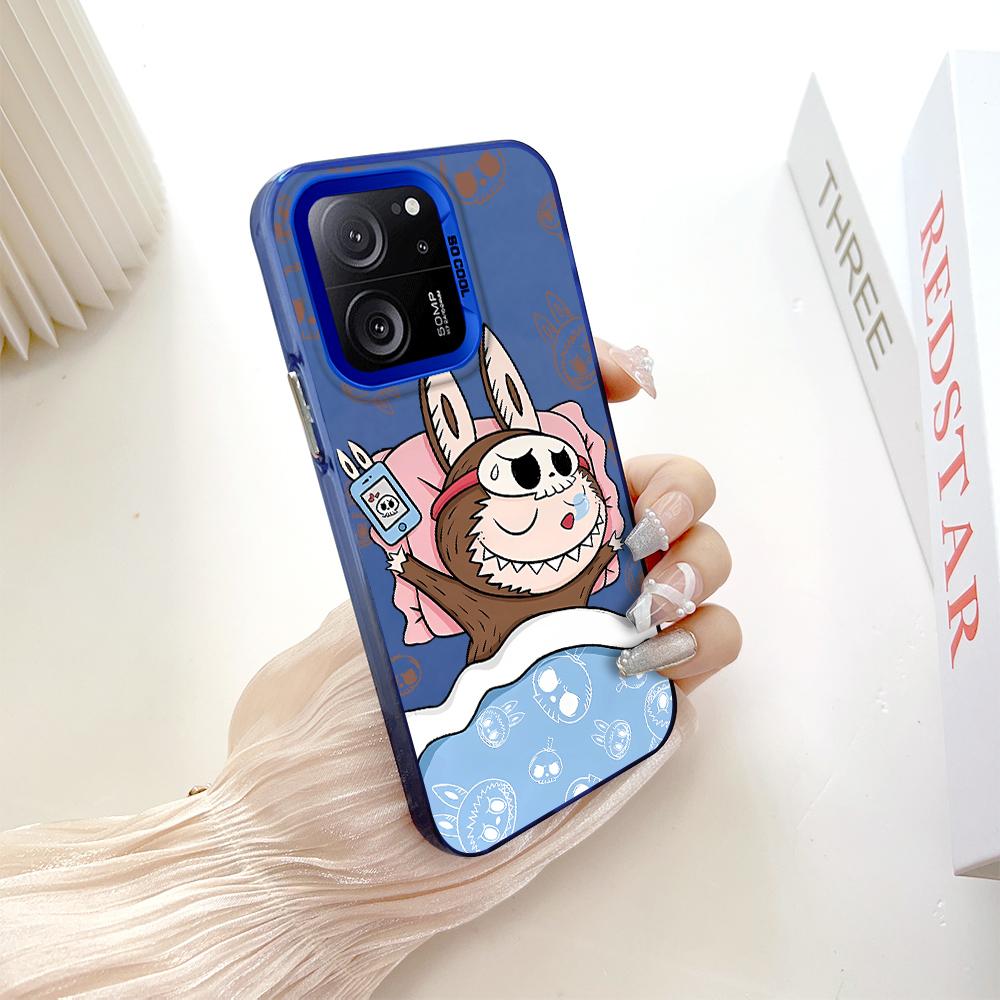 

Окрашенный узор, цветной серебристый, двухсторонний, жесткий, противоударный чехол для телефона Xiaomi Redmi Poco Xiaomi Poco C31 синий