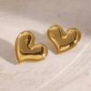 European and American stainless steel love stud earrings ins earrings 18k gold titanium steel do not fade ears