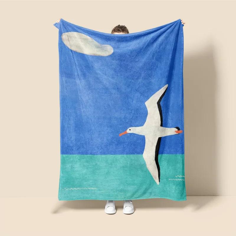 

Nordic Ins Style Blanket Fashion Illustration Sofa Bed Cover Home Decoration Throw Blanket for Bedroom New Design 40x50inch 101x127cm