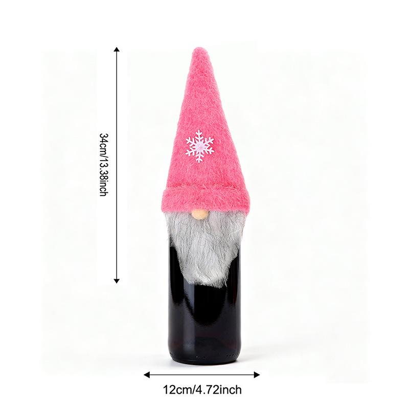 Qiaoding Knitted Christmas Faceless Doll Wine Bottle Hat & Cover
