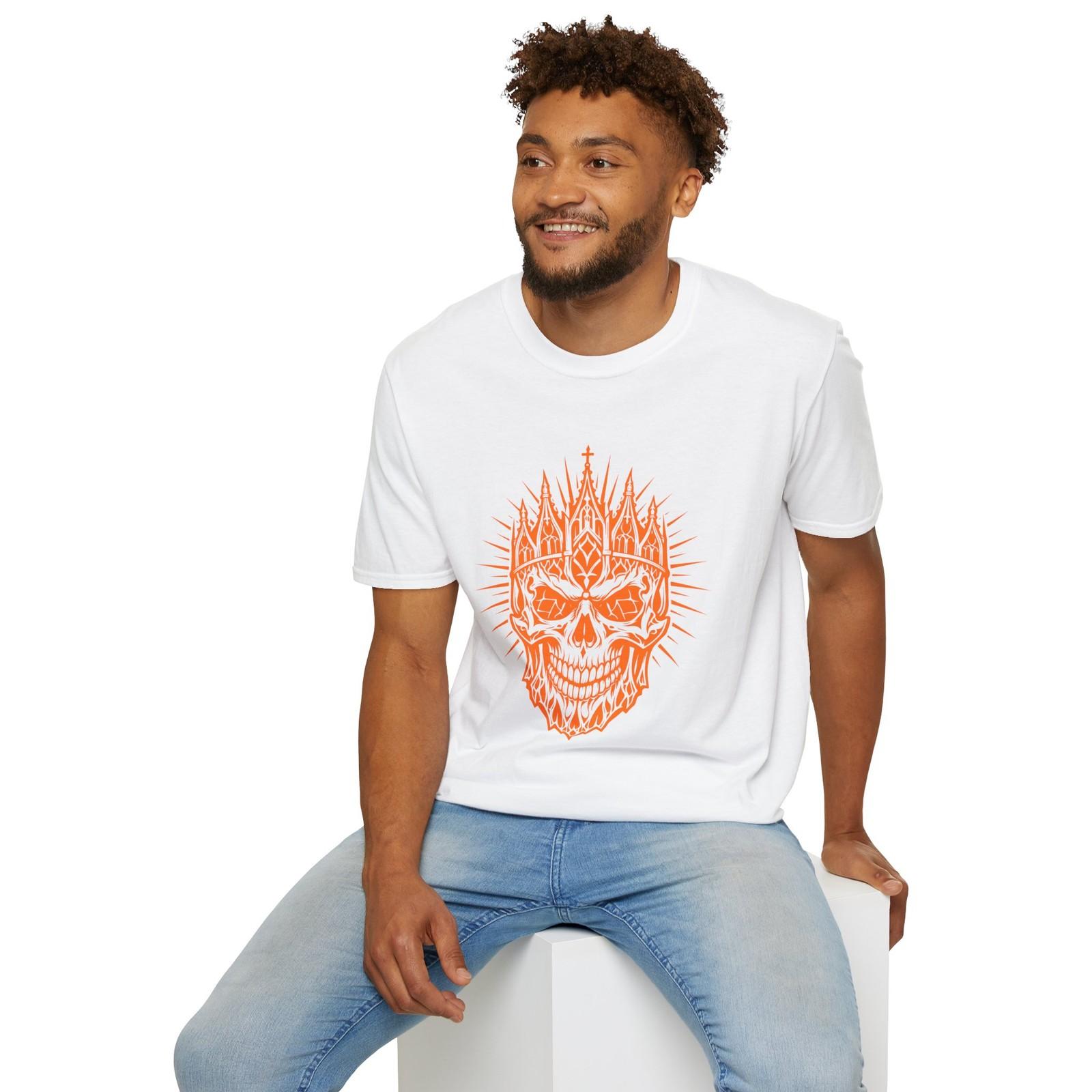 Cathedral Skull Crown Gothic Church Symbol Dark Sacred Unisex Softstyle T-Shirt S