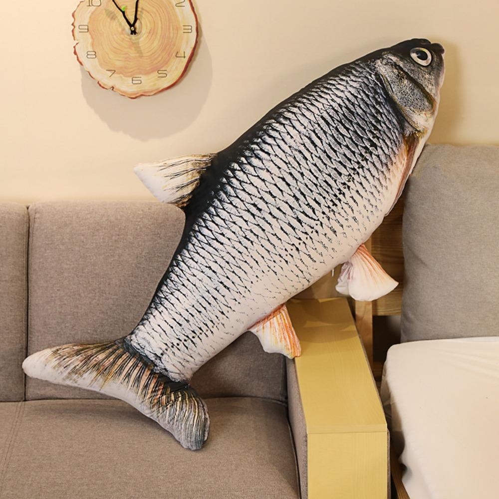 Soft Material Fish Plush Toy 3D Giant Fish Cushion Pillow Carp Plush Pillow  Home Decoration