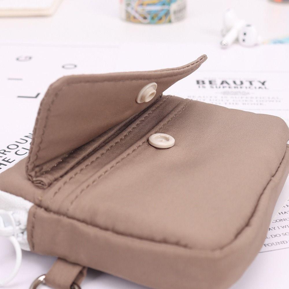 Zipper Nylon Coin Purse Multifuctional Mini Storage Bag Portable Earphone Bag  Travel