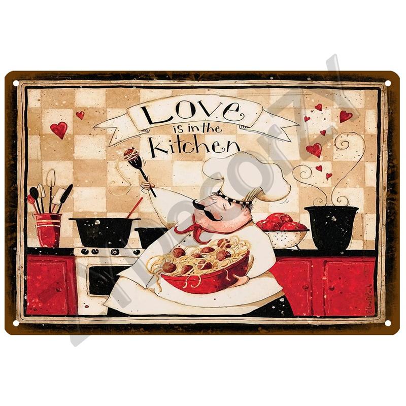 Pizza Retro Tin Sign Poster Vintage Wall Posters Metal Sign Decorative Wall Plate Kitchen Plaque Metal Vintage Decor Accessories