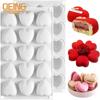 Herzförmige Schokoladen-Silikon-Backformen für Französische Desserts Mousse Gebäck Fondant Süßigkeiten Gummibärchen Kuchen Dekoration Backform